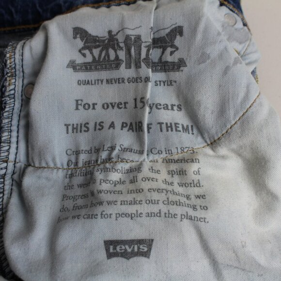 Levis 505 Regular Fit Jeans, Size 34 x 32 - Blue - Picture 6 of 11
